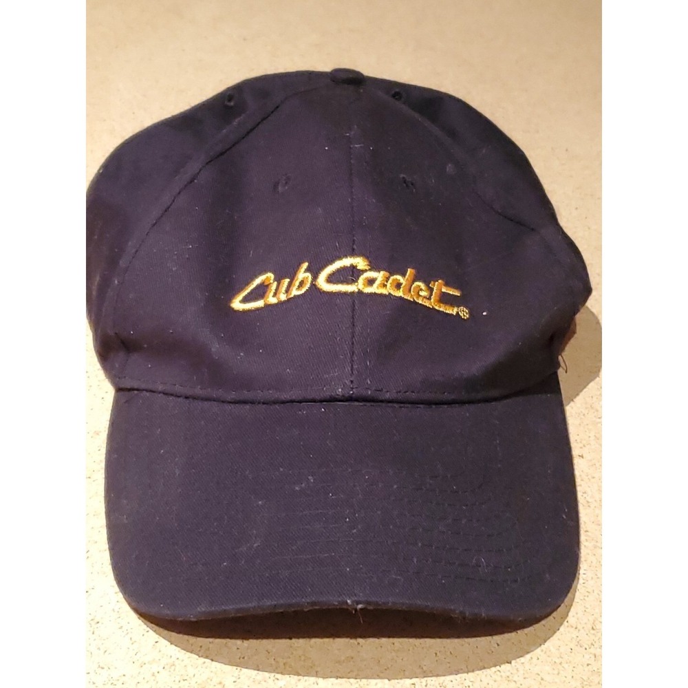 Cub Cadet Baseball Hat Mens OSFA Adjustable Strap Logo Embroidered Navy Hit Wear